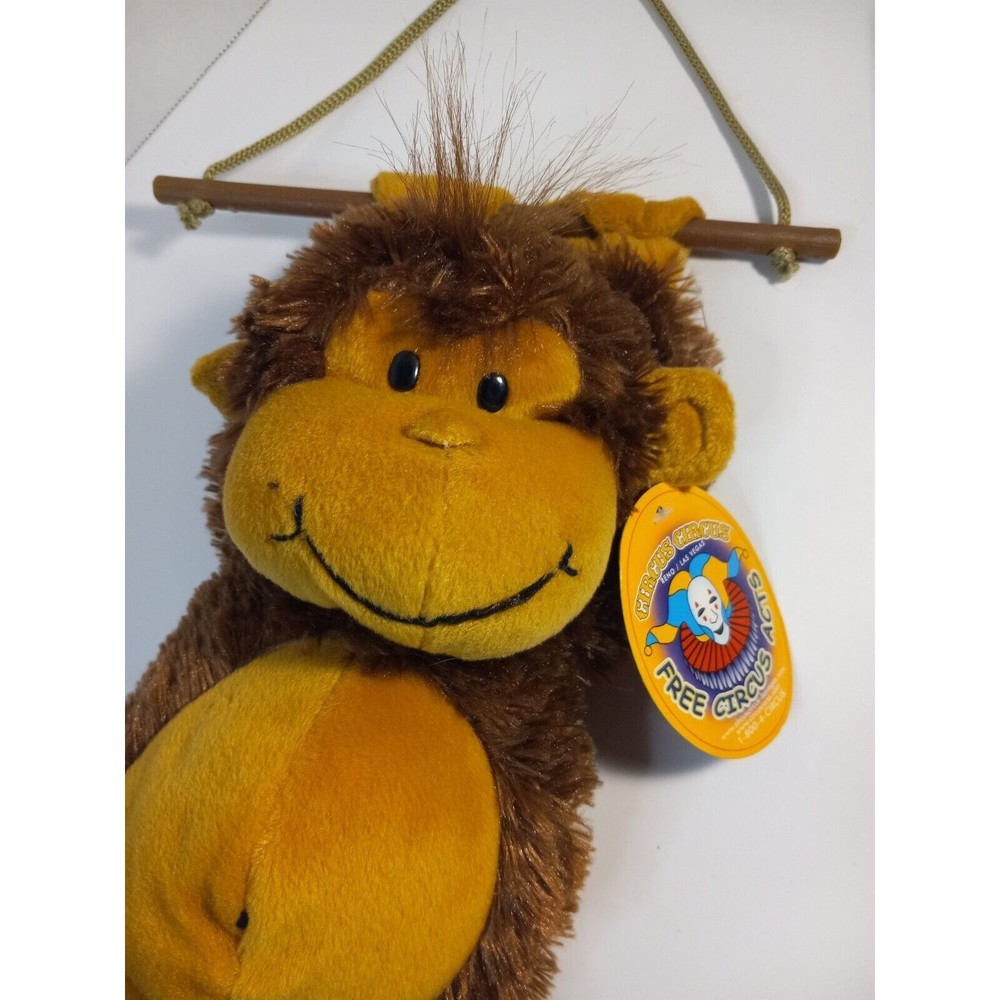 Circus Circus Hanging Monkey Gorilla Ape Plush Stuffed Animal 18” Brown